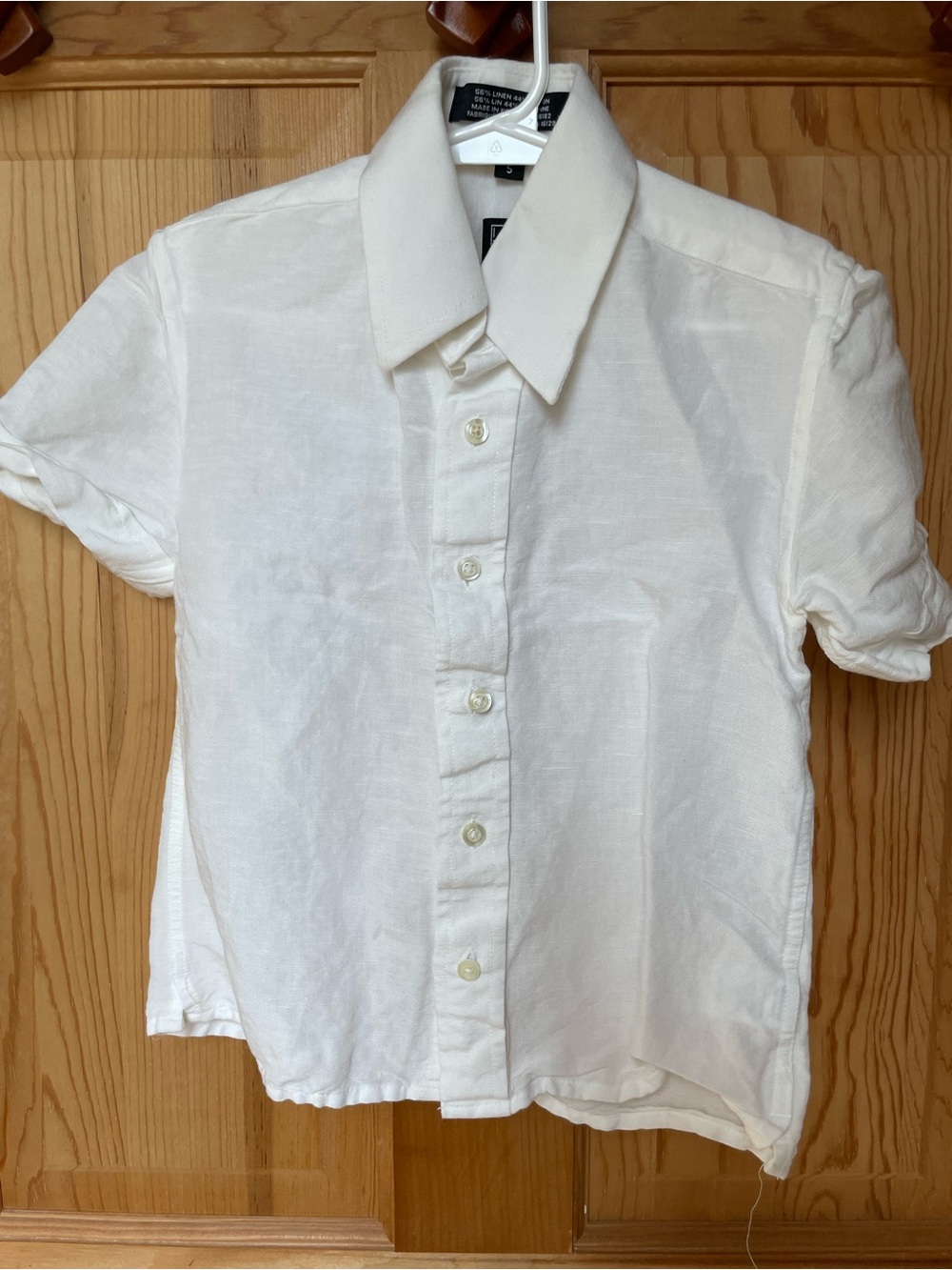 Ike Behar White Linen Button-Down Shirt